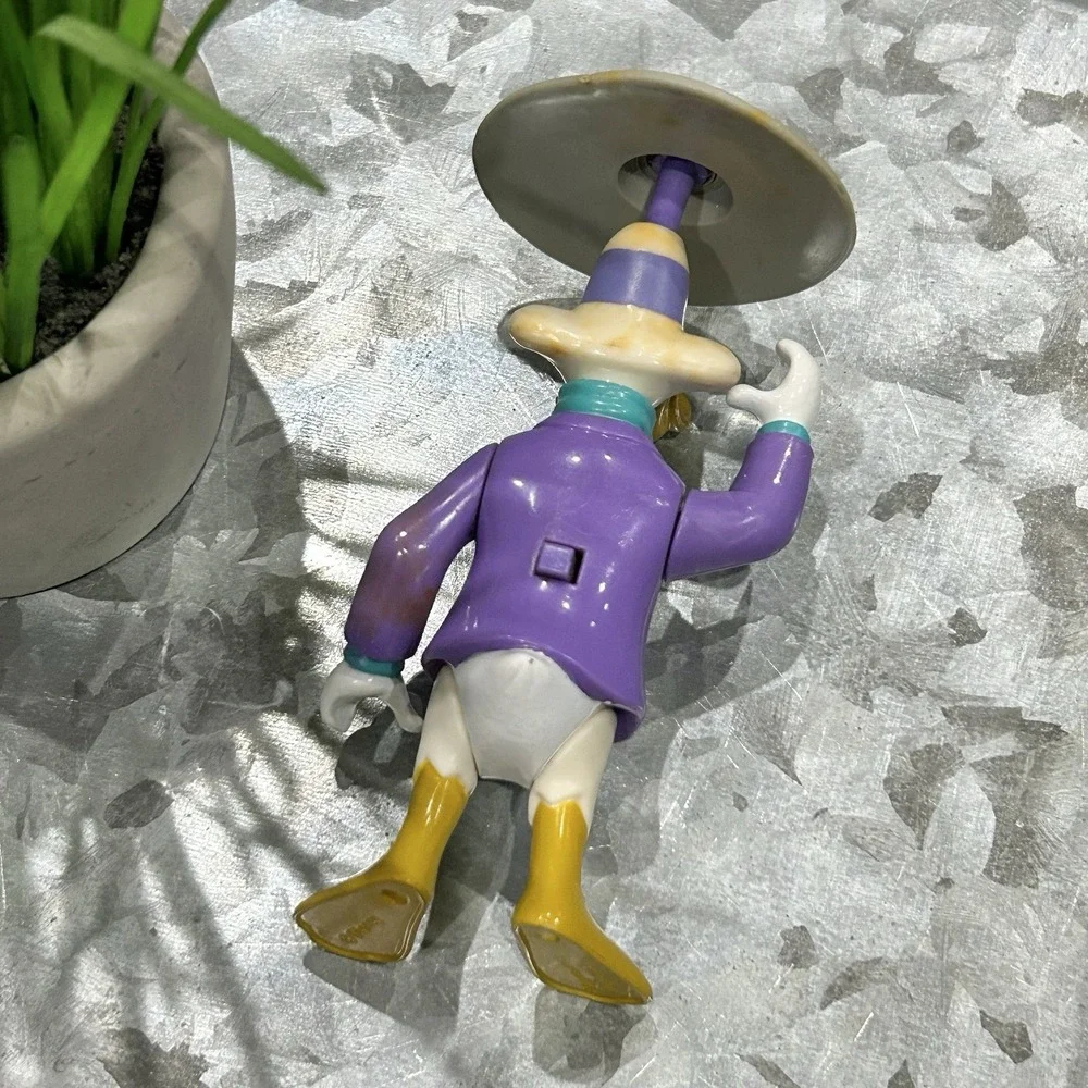 Vintage DARKWING DUCK 1991 Playmate Figure With Spinning Hat‎